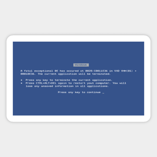 BSOD Magnet by geeklyshirts